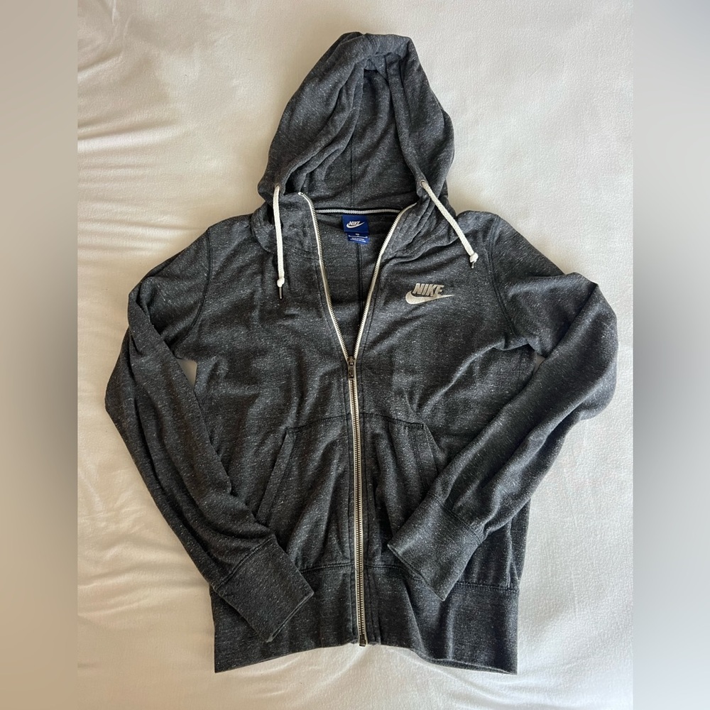 Nike Sportswear Gym Vintage full zip hoodie size medium color Grey